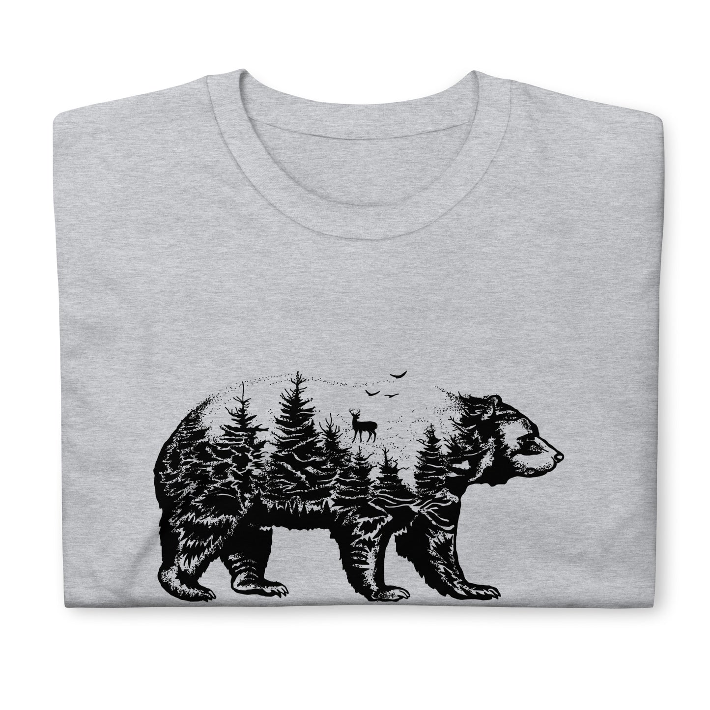 Bear Nature Tee Grey Folded