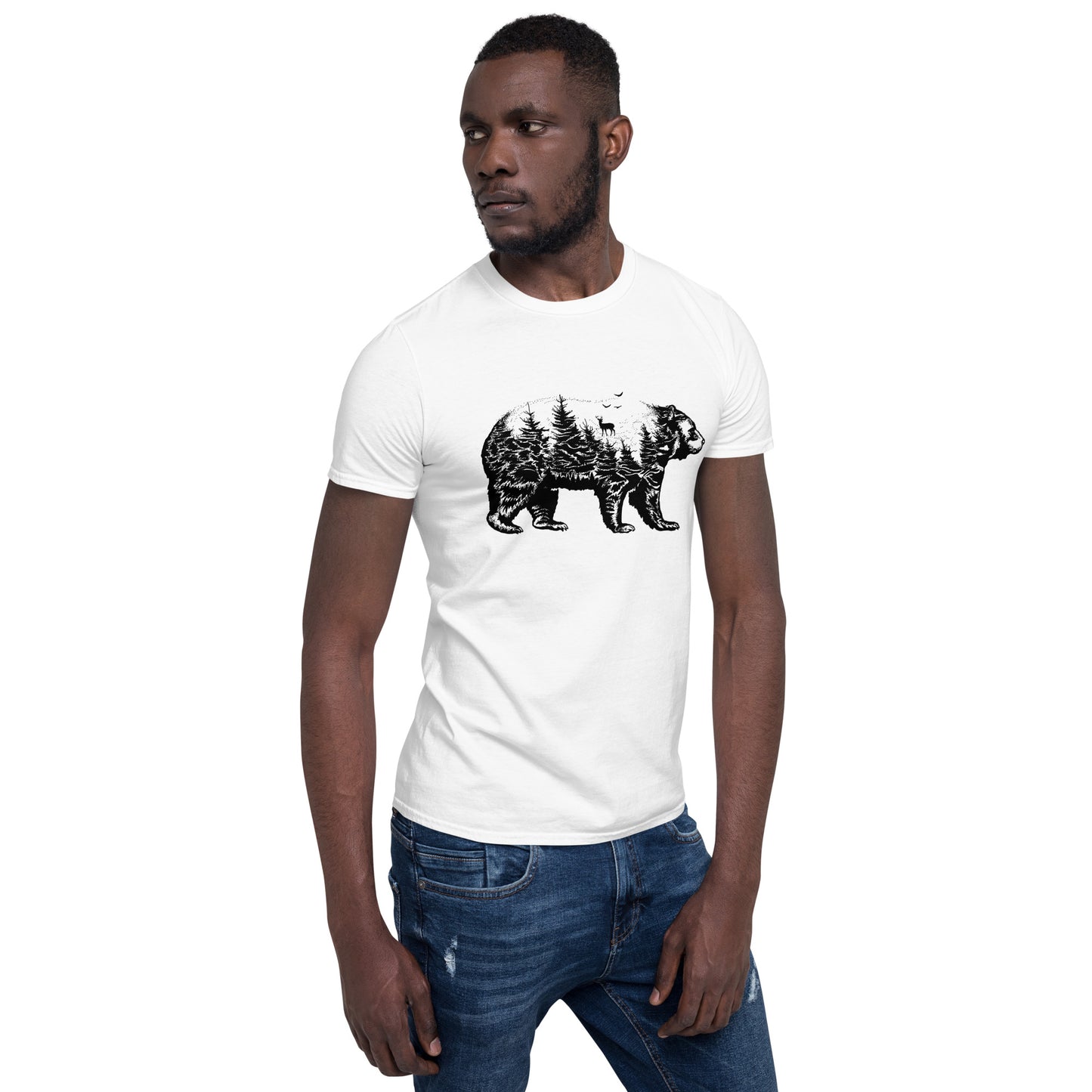 Bear Nature Tee White Model