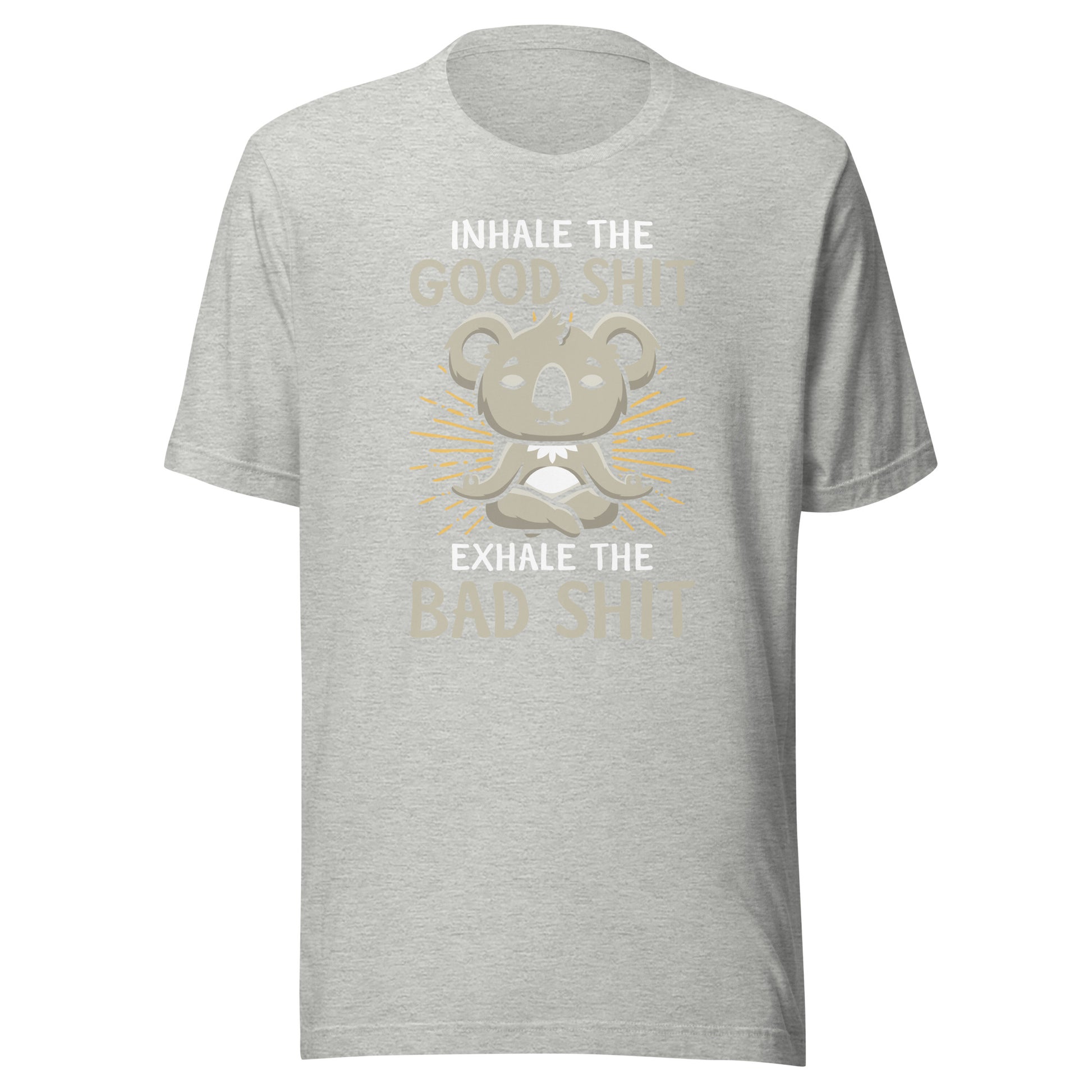 Inhale good exhale bad tee grey