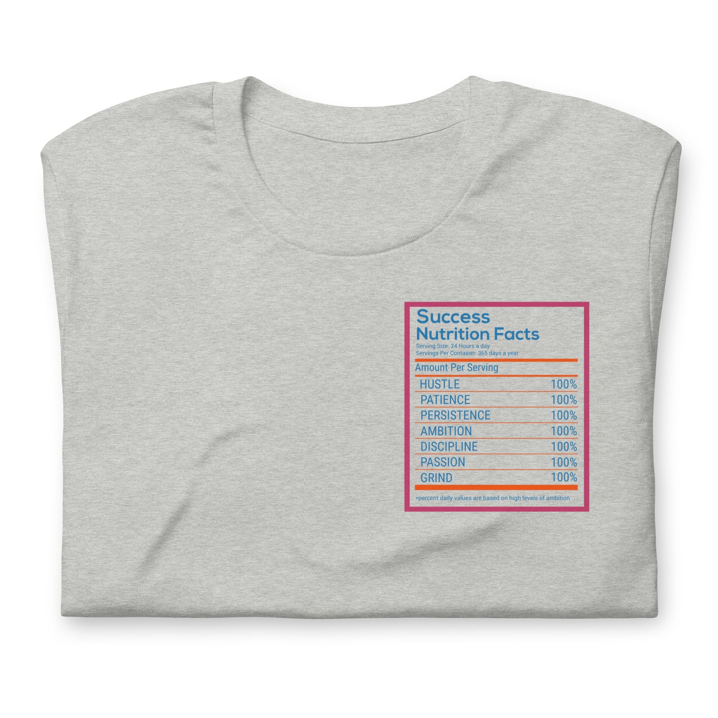 Success Nutrition facts Tee Grey