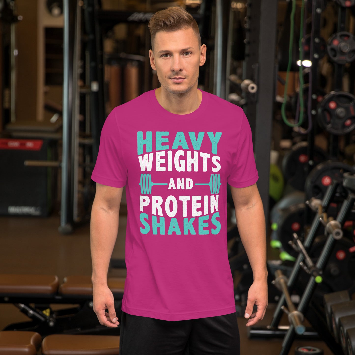 Heavy weights and protein shakes Tee
