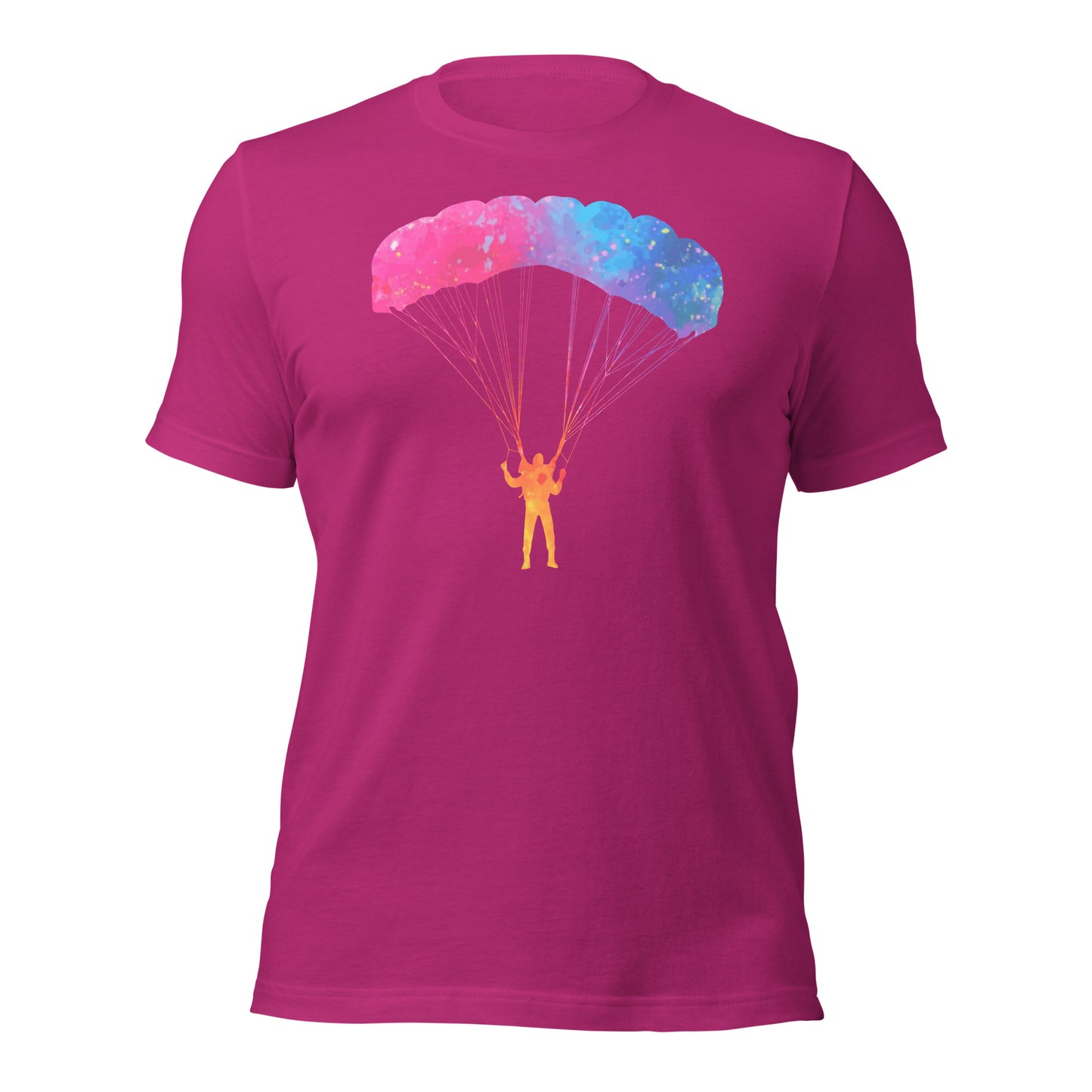 Watercolor parachute t-shirt purple