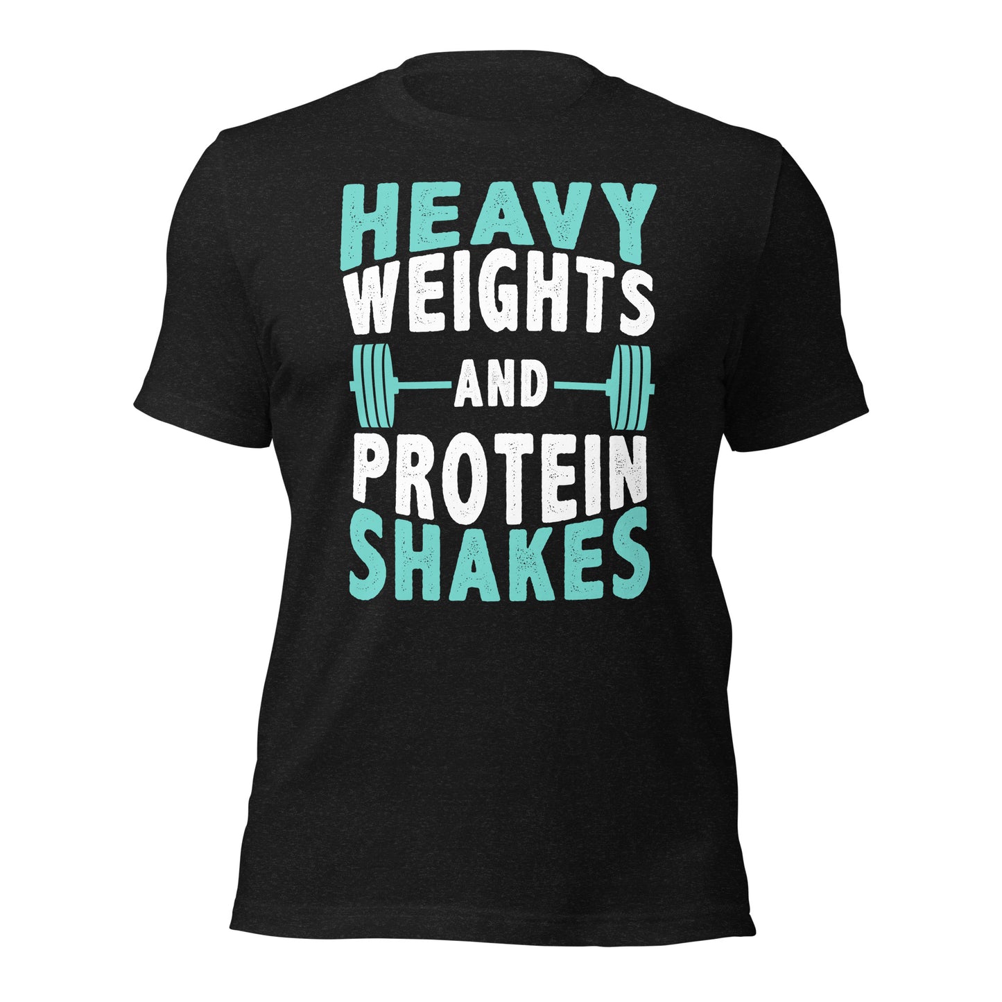 Heavy weights protein shakes tee black