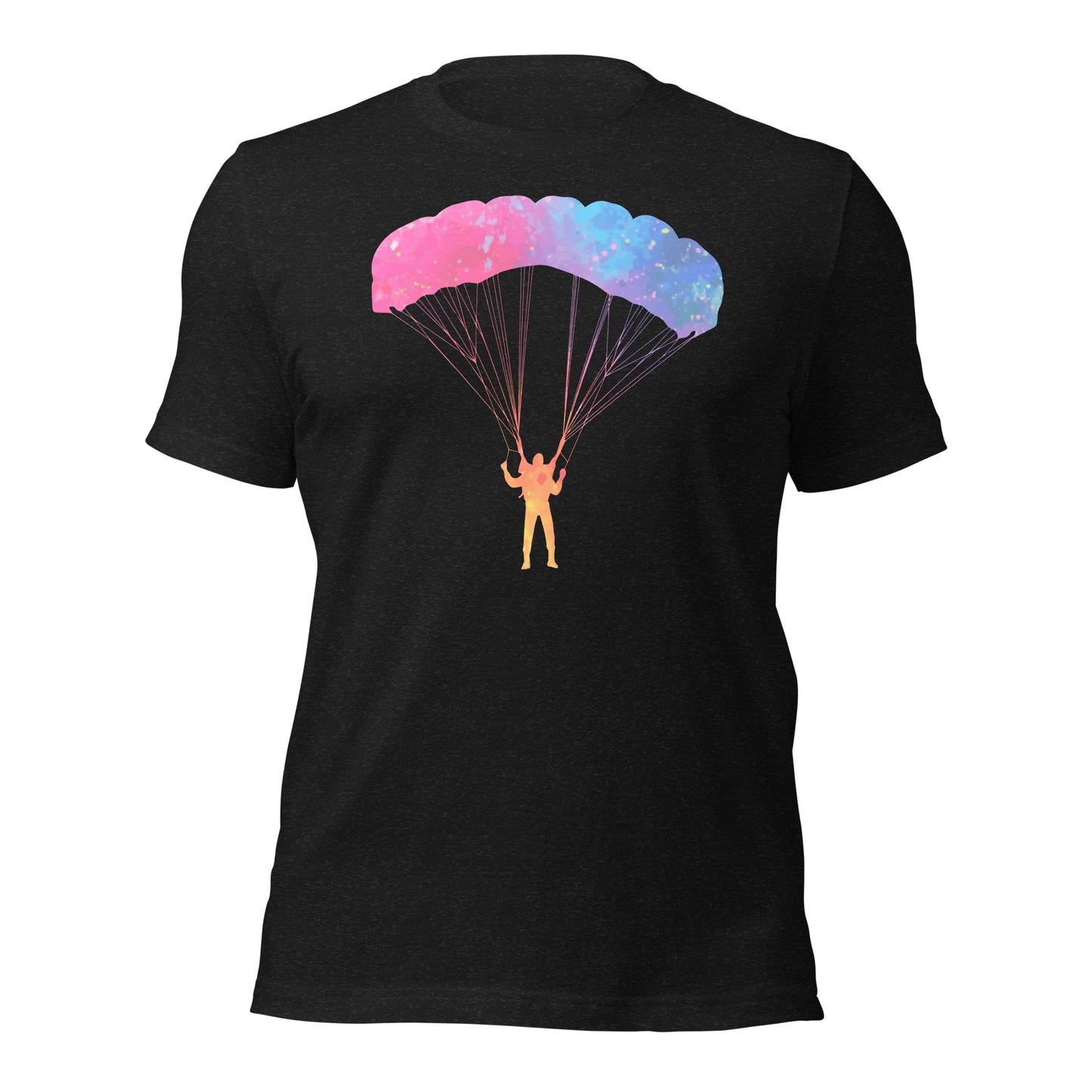 Watercolor parachute t-shirt black