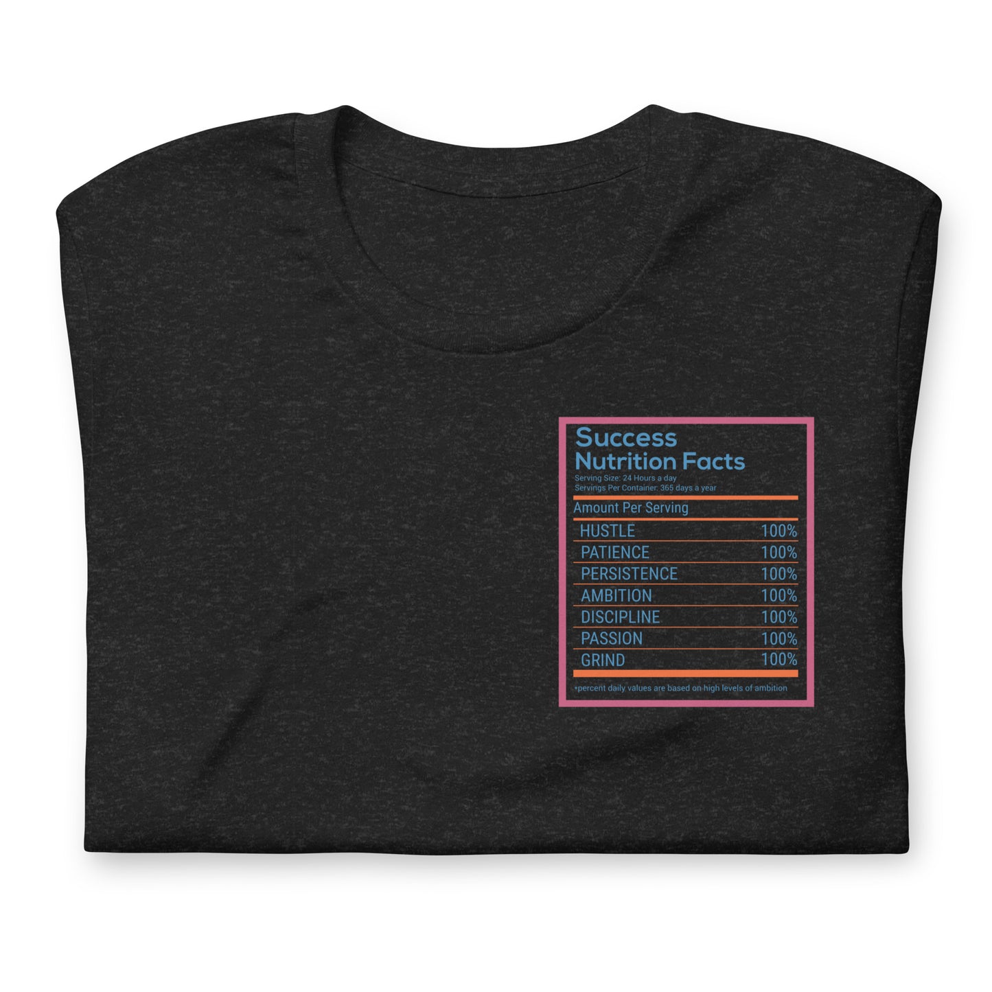 Success Nutrition facts Tee Black