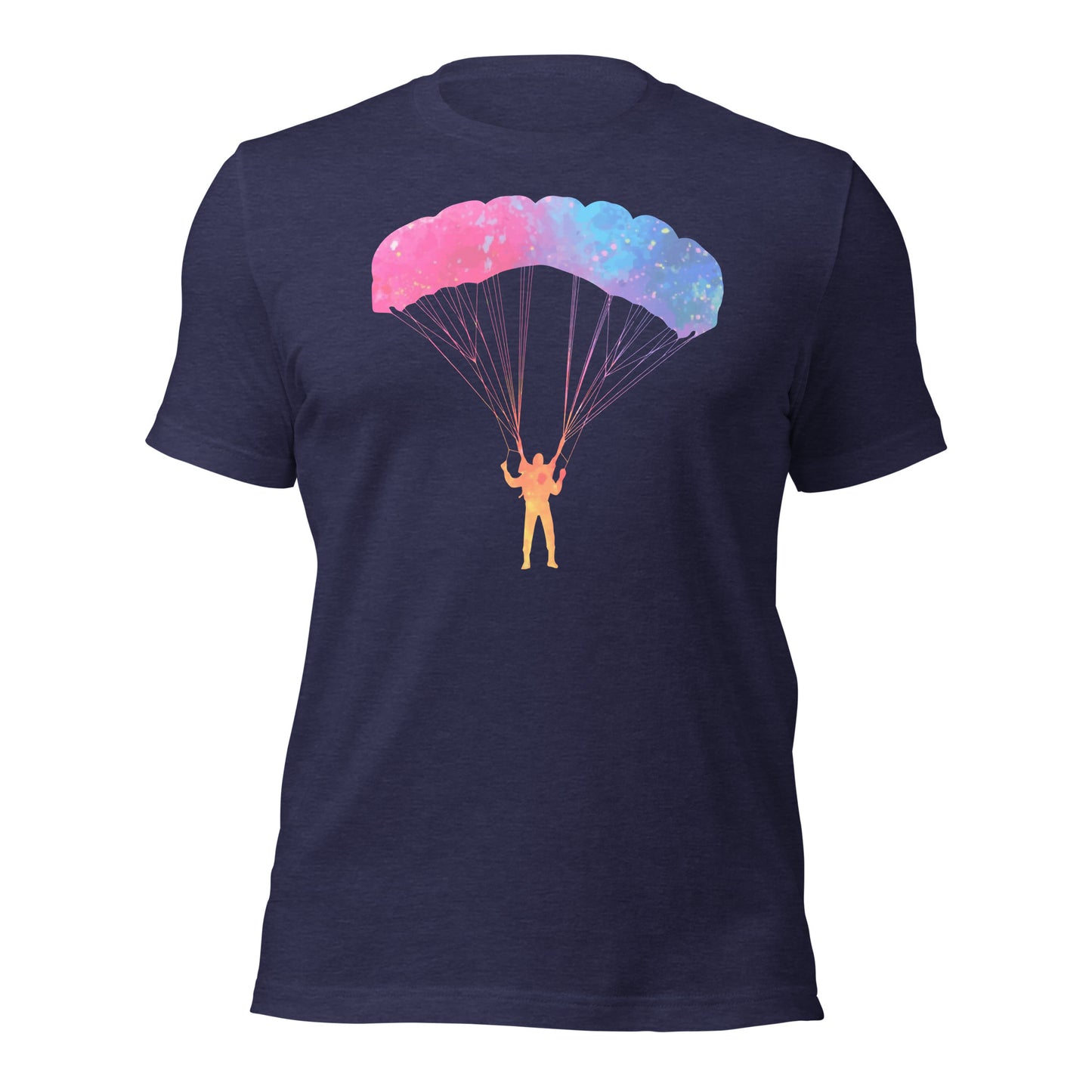 Watercolor parachute t-shirt navy