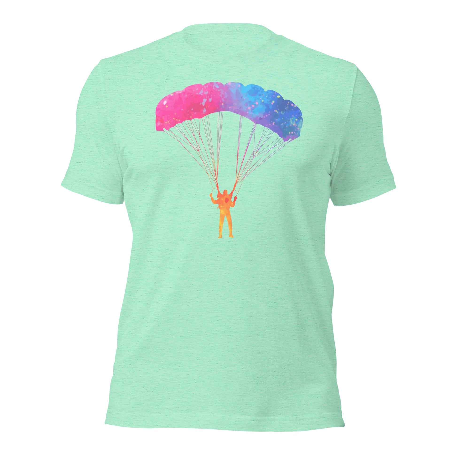 Watercolor parachute t-shirt mint