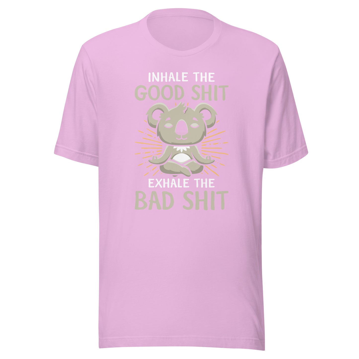 Inhale good exhale bad tee pink