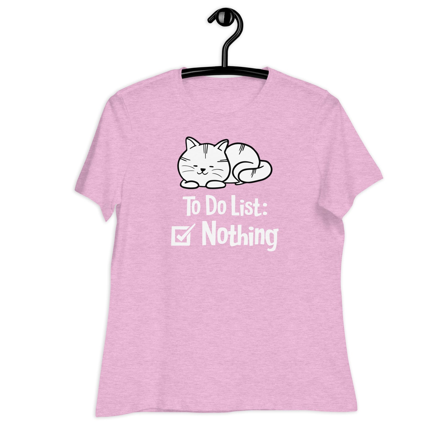 Nothing to do cat Tee Lilac