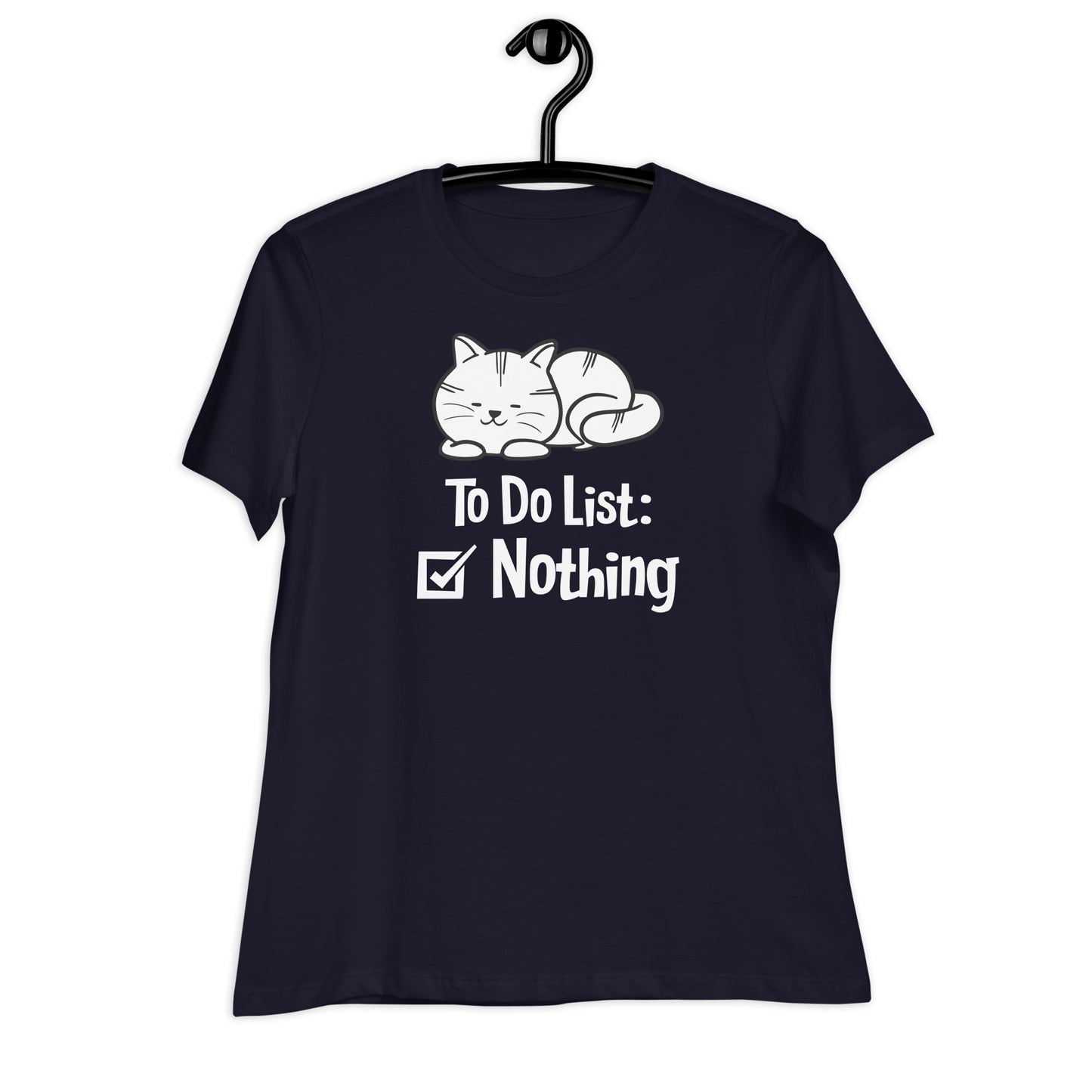 Nothing to do cat Tee Navy